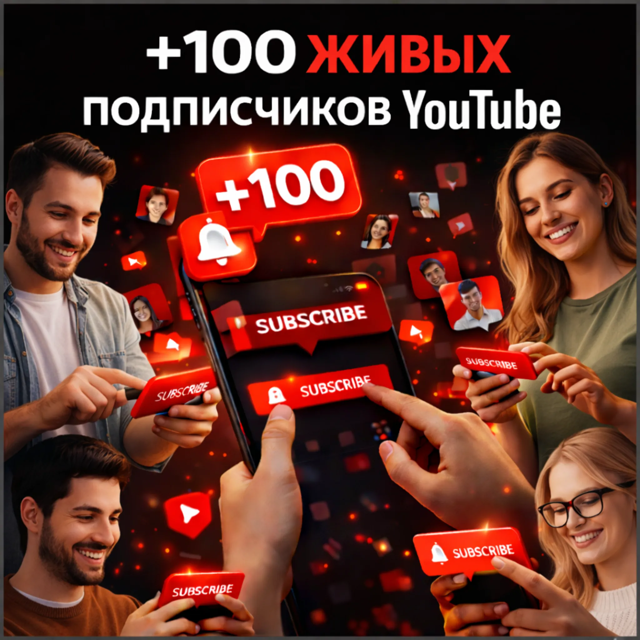 100 подписчиков ютуб