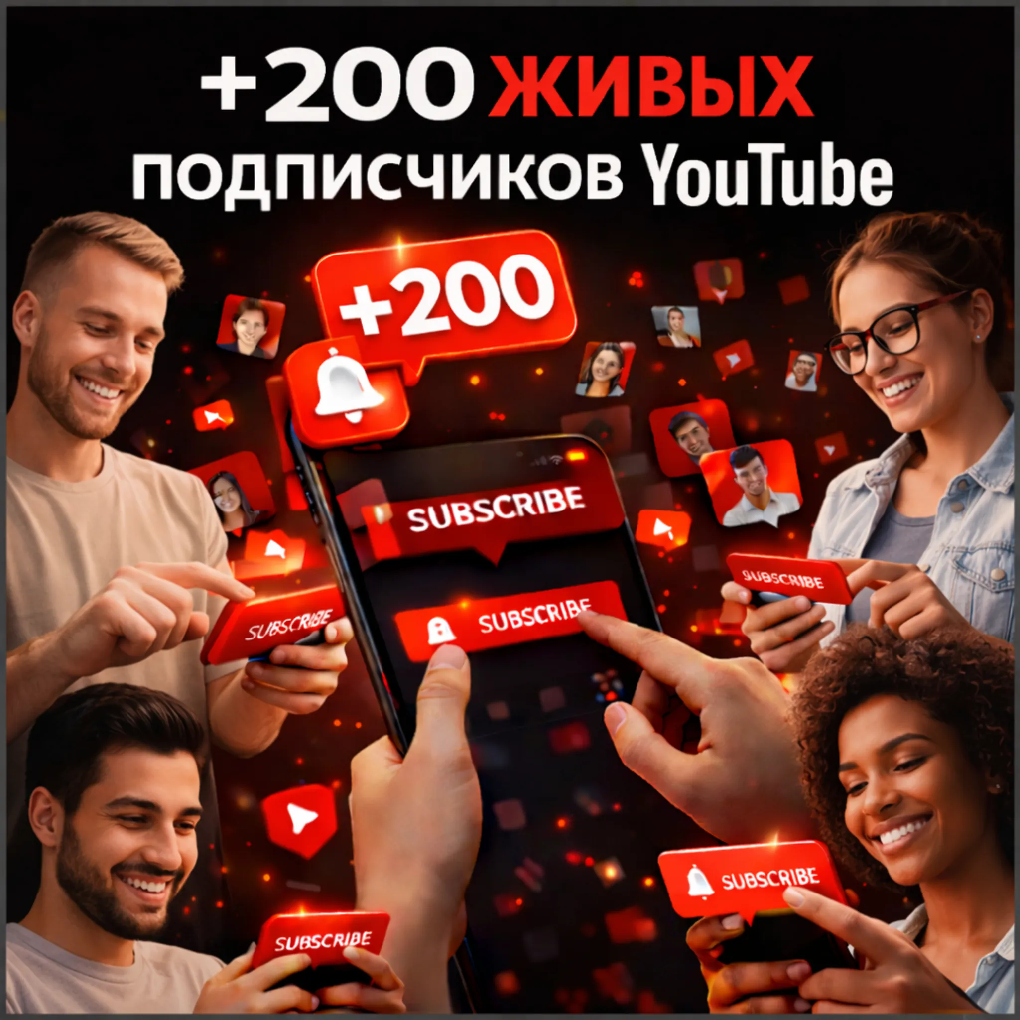 200 подписчиков ютуб