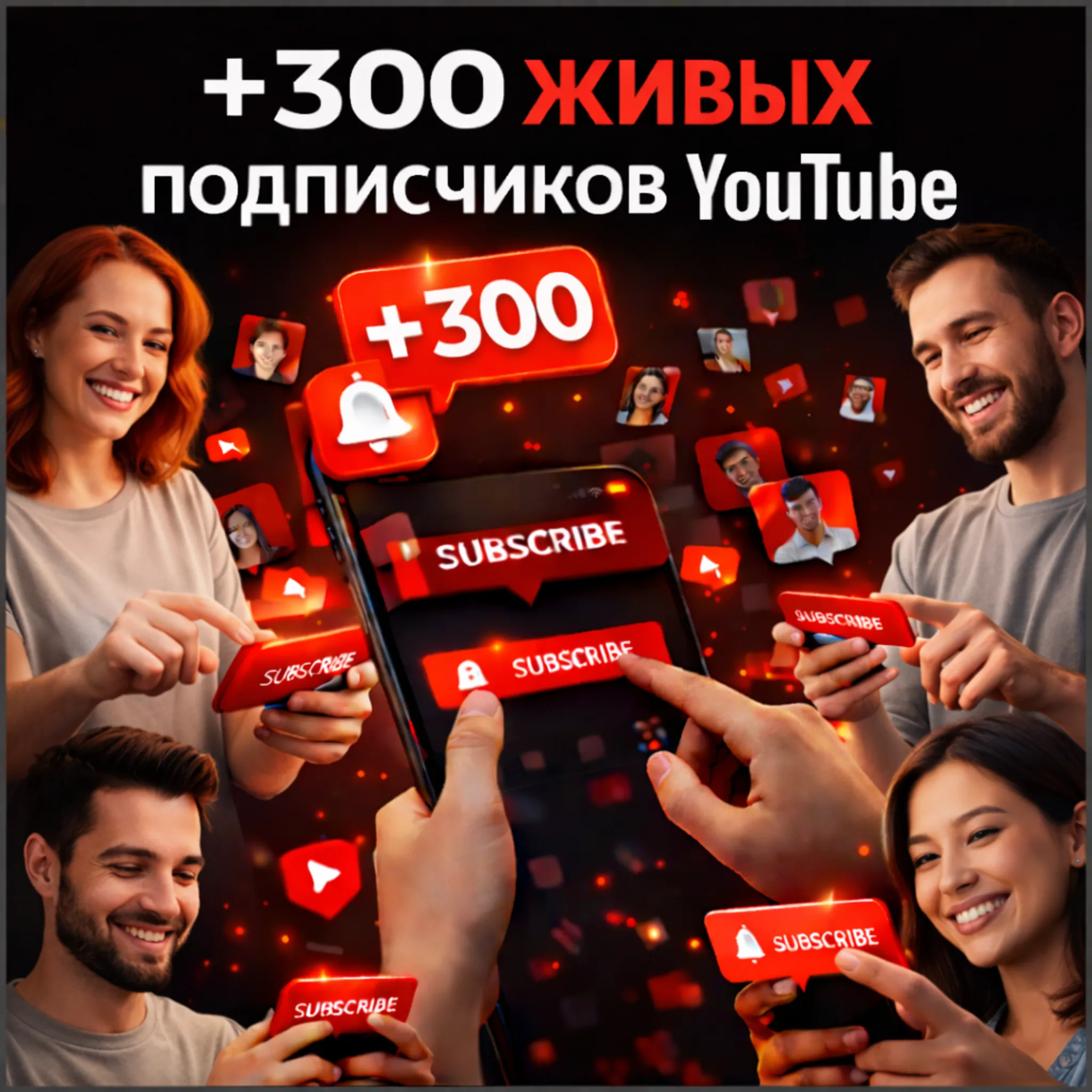 300 подписчиков ютуб