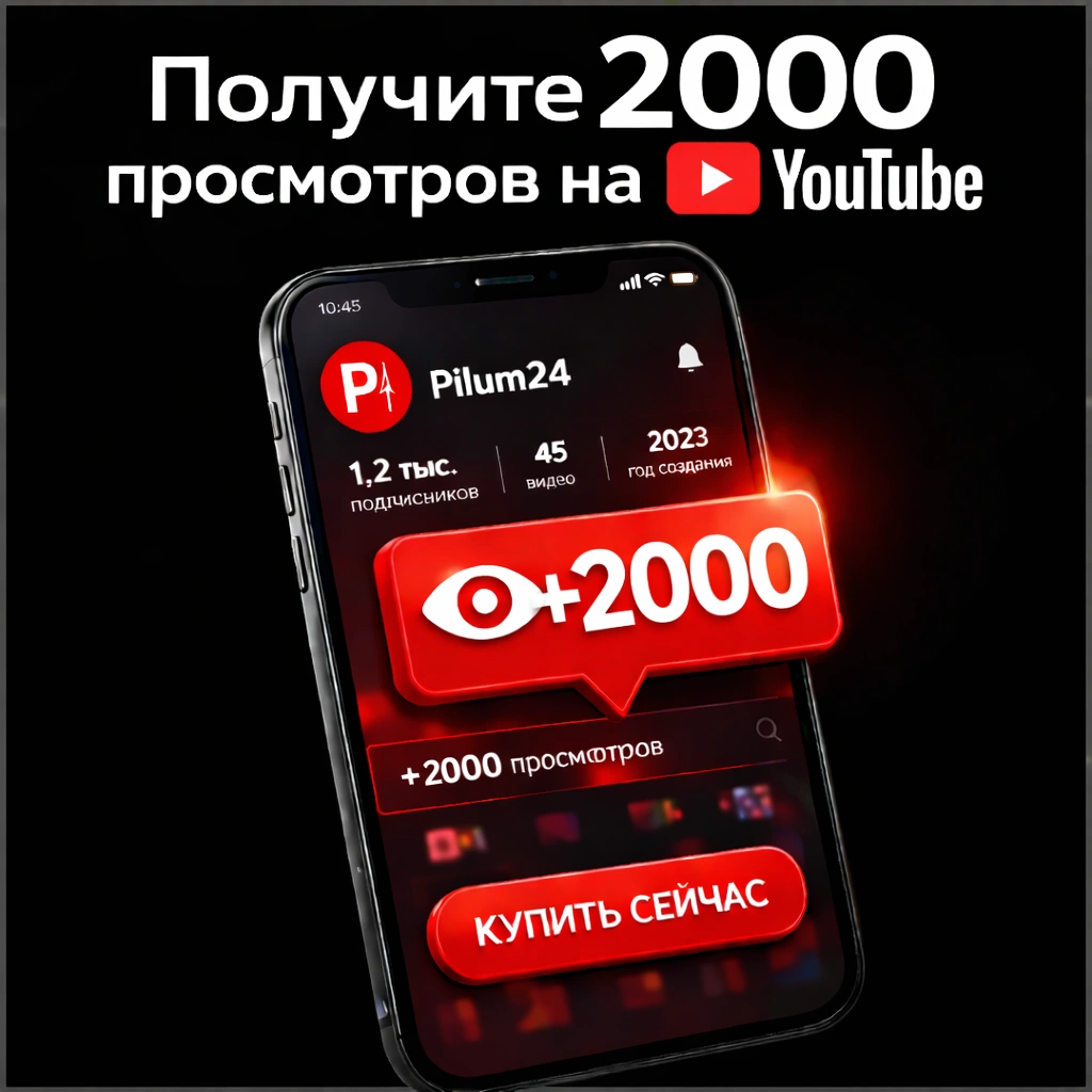 2000 просмотров ютуб