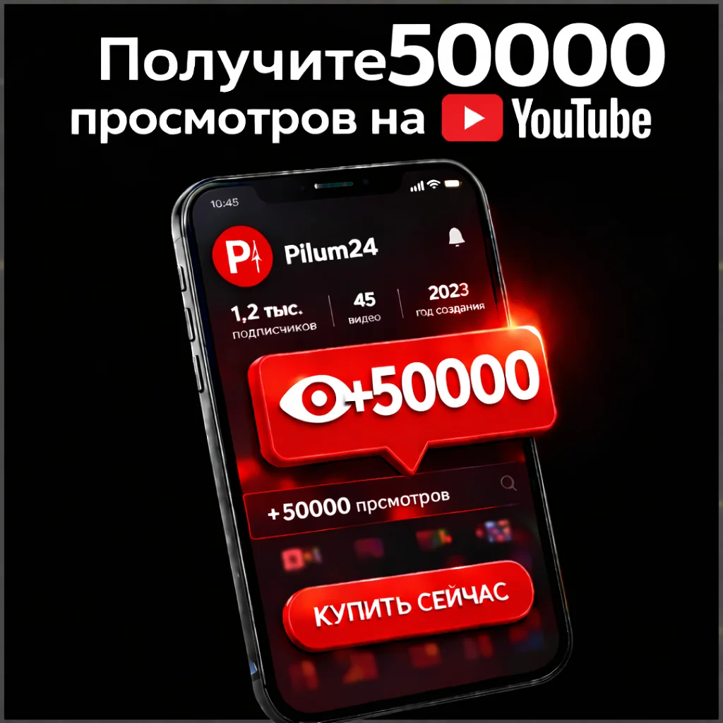 50000 просмотров ютуб