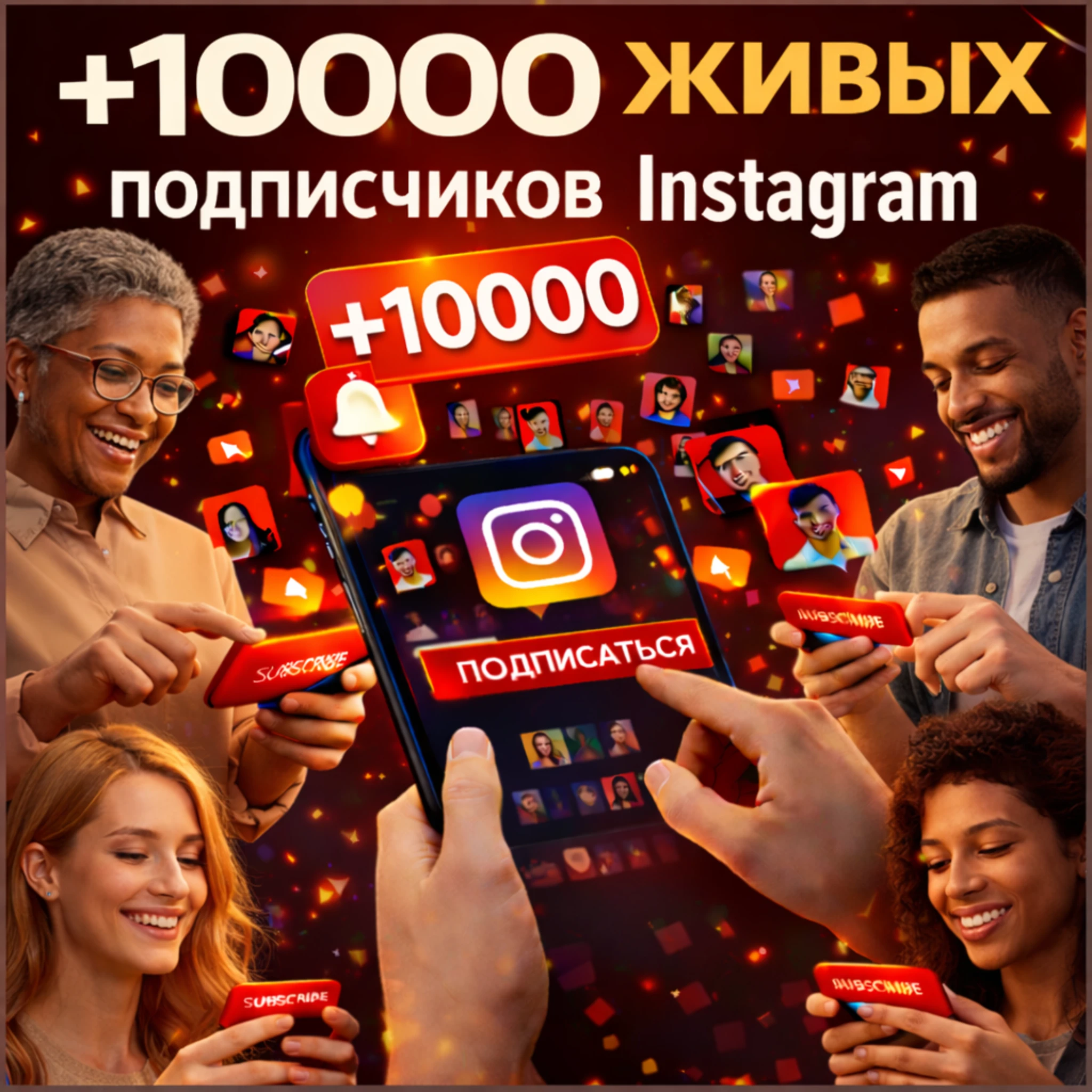 10000 подписчиков инстаграм