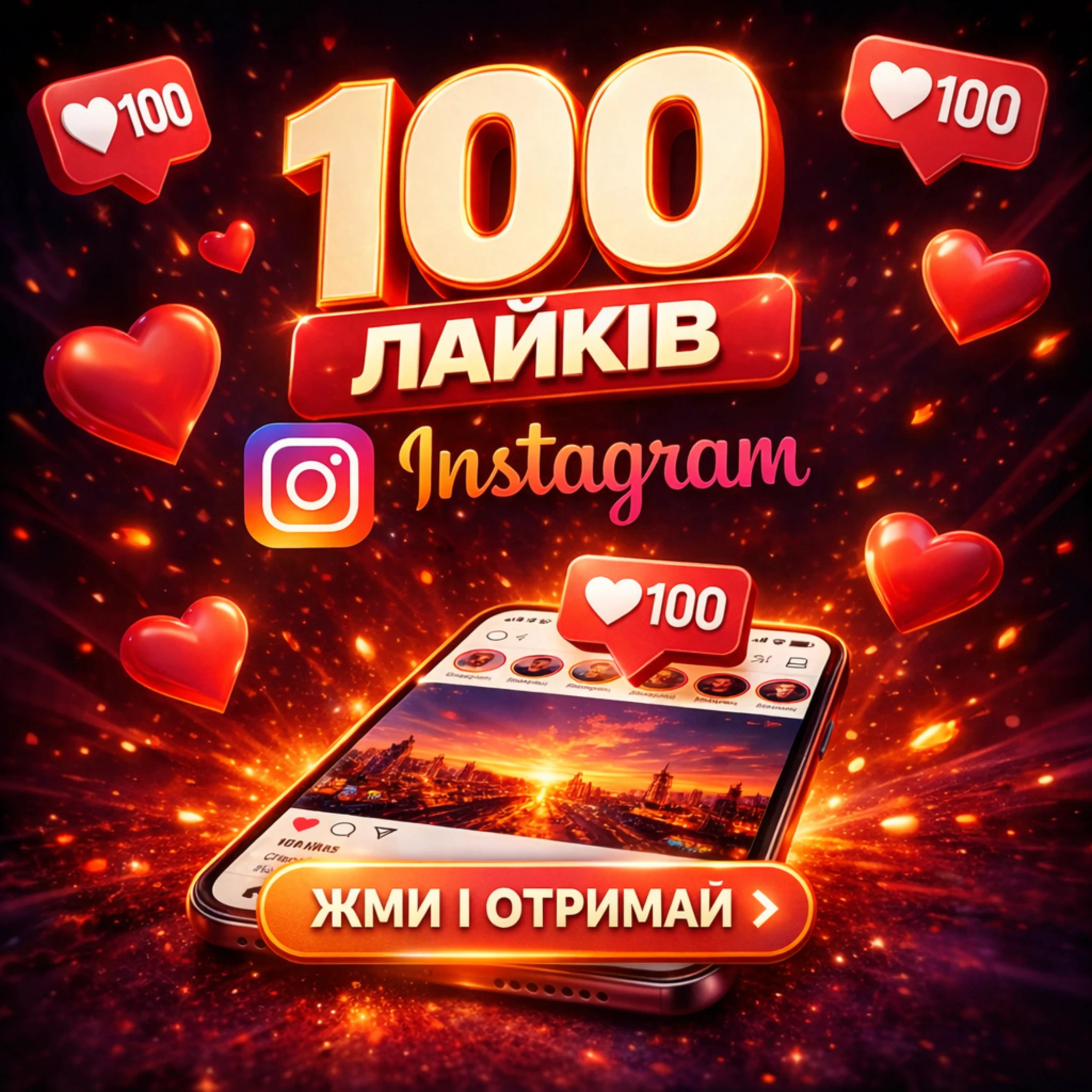 100 лайків інстаграм