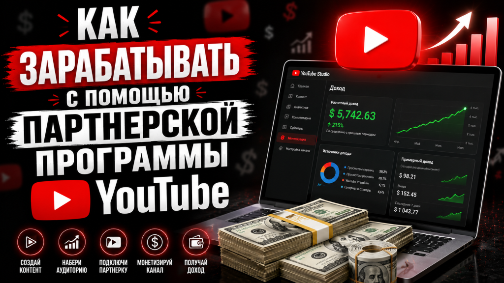 Как зарабатывать с помощью Партнерской программы YouTube