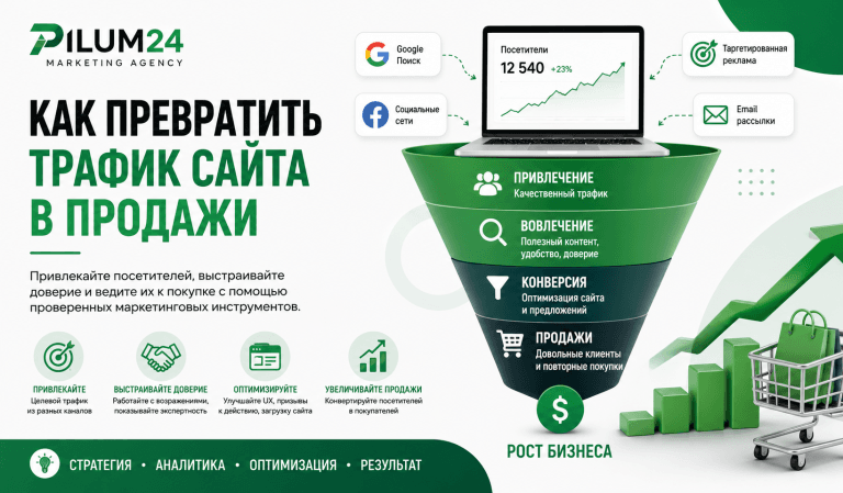 Как превратить трафик сайта в продажи