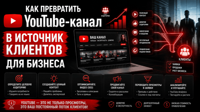 Как превратить YouTube-канал в источник клиентов для бизнеса